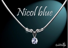 Nicol blue - řetízek rhodium